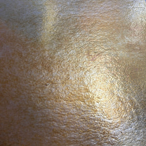 B113738 bullseye medium amber gold-iridescent 90 COE 8.75 x 10
