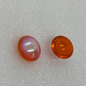 15mm orange iridescent smooth jewel