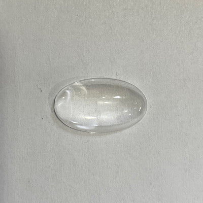 SALE: 24mm x 14mm smooth oval clear jewel