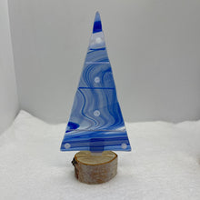 Load image into Gallery viewer, Blue &amp; white swirl Christmas trees