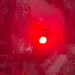 AG200 artisan glass ruby red cathedral 12 x 15