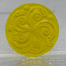 Load image into Gallery viewer, SALE:  35mm yellow swirl jewel