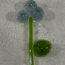 Load image into Gallery viewer, tiny pale blue morning glory 96 COE murrini, millefiore, 1.5 oz sticks or slices