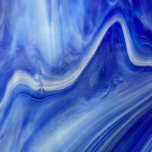 WIWO118 wissmach cobalt blue, white wispy 8 x 13