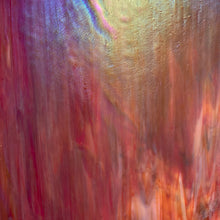 Load image into Gallery viewer, AG142I artisan glass salmon, red with white iridescent 12 x 15