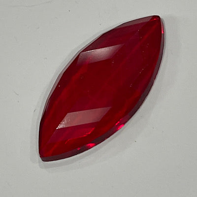 SALE:  42mm x 20mm dark red navette jewel