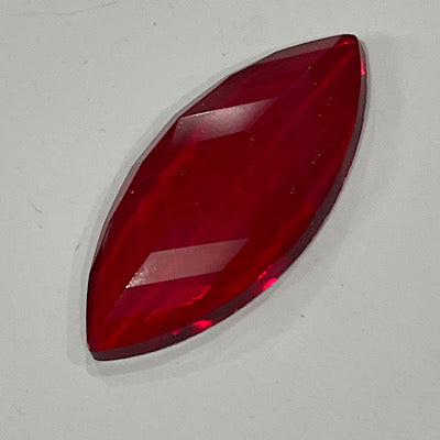 42mm x 20mm dark red navette jewel