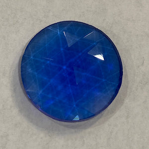 25mm medium blue faceted jewel