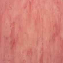 Load image into Gallery viewer, AG127 artisan glass rich coral pink, white wispy 12 x 15