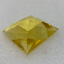 Load image into Gallery viewer, SALE:  35mm square yellow faceted jewel