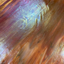 Load image into Gallery viewer, AG142I artisan glass salmon, red with white iridescent 12 x 15
