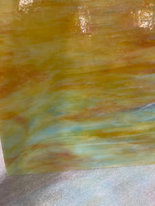 WI35D wissmach pink, yellow, blue, white opal 8 x 14