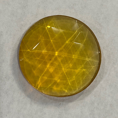 25mm amber faceted jewel