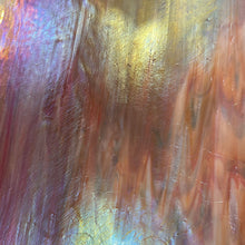 Load image into Gallery viewer, AG142I artisan glass salmon, red with white iridescent 12 x 15