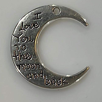 Moon charm: I love you to the moon and back