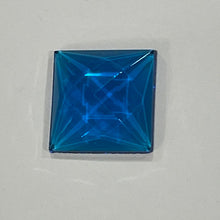 Load image into Gallery viewer, SALE:  20mm square aquamarine faceted jewel