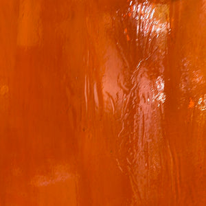 AG204 artisan glass orange cathedral 12 x 15