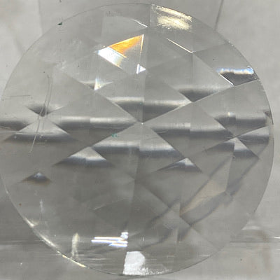 50mm round crystal faceted jewel