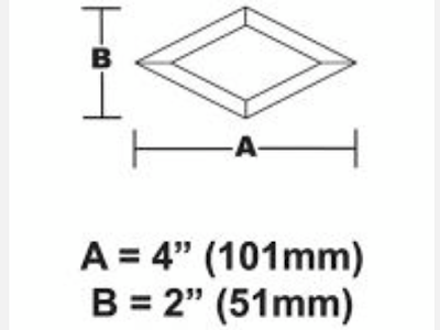 2 x 4 diamond bevel