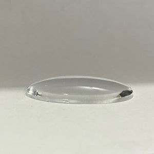 SALE: 36mm x 19mm smooth oval clear jewel