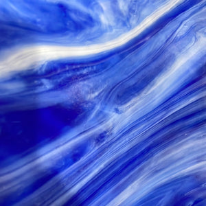 WIWO118 wissmach cobalt blue, white wispy 8 x 13