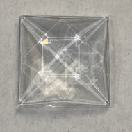 25mm square crystal faceted jewel (high)