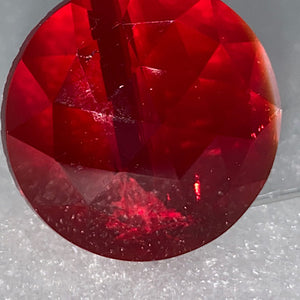 30mm red faceted jewel