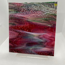 Load image into Gallery viewer, B334521 bullseye cranberry pink, emerald green, white ripple 90 COE 8.75 x 10