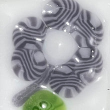 Load image into Gallery viewer, Lavender and white twisted 96 COE murrini, millefiore, 1.5 oz sticks or slices