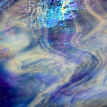 Load image into Gallery viewer, WIWO118IR wissmach cobalt blue, white wispy iridescent 10 x 16.5