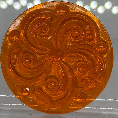 Sale: 35mm orange swirl jewel