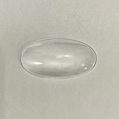SALE: 36mm x 19mm smooth oval clear jewel
