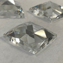 Load image into Gallery viewer, 25mm square crystal faceted jewel (high)