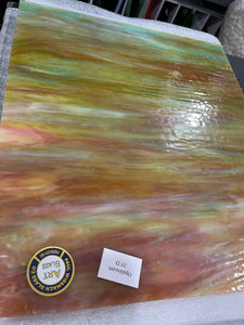 WI35D wissmach pink, yellow, blue, white opal 8 x 14