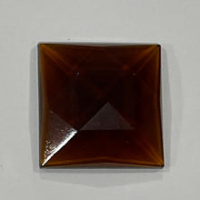 Load image into Gallery viewer, Sale: 30mm square dark amber faceted jewel