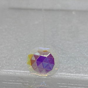 15mm iridescent crystal faceted jewel