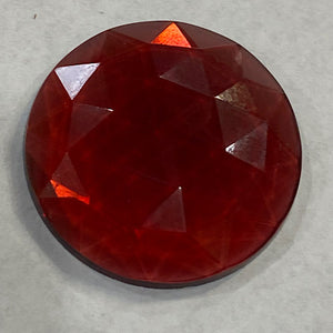 30mm gold pink faceted jewel