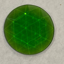 Load image into Gallery viewer, 28mm green faceted jewel