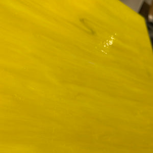 AG212.5 artisan glass yellow dense opal 7.5 x 11.5