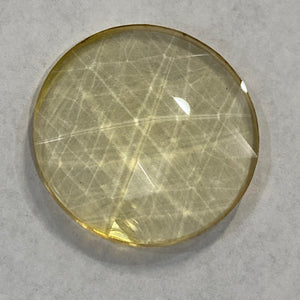 30mm pale amber faceted jewel