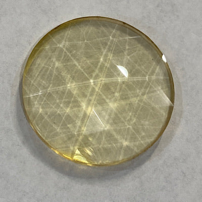 30mm pale amber faceted jewel