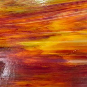 WIWO25 wissmach orange, green, white wispy 10.5 x 16