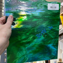 Load image into Gallery viewer, B304530 bullseye azure blue opal, jade green, neo-lavender 90 COE 8.75 x 10