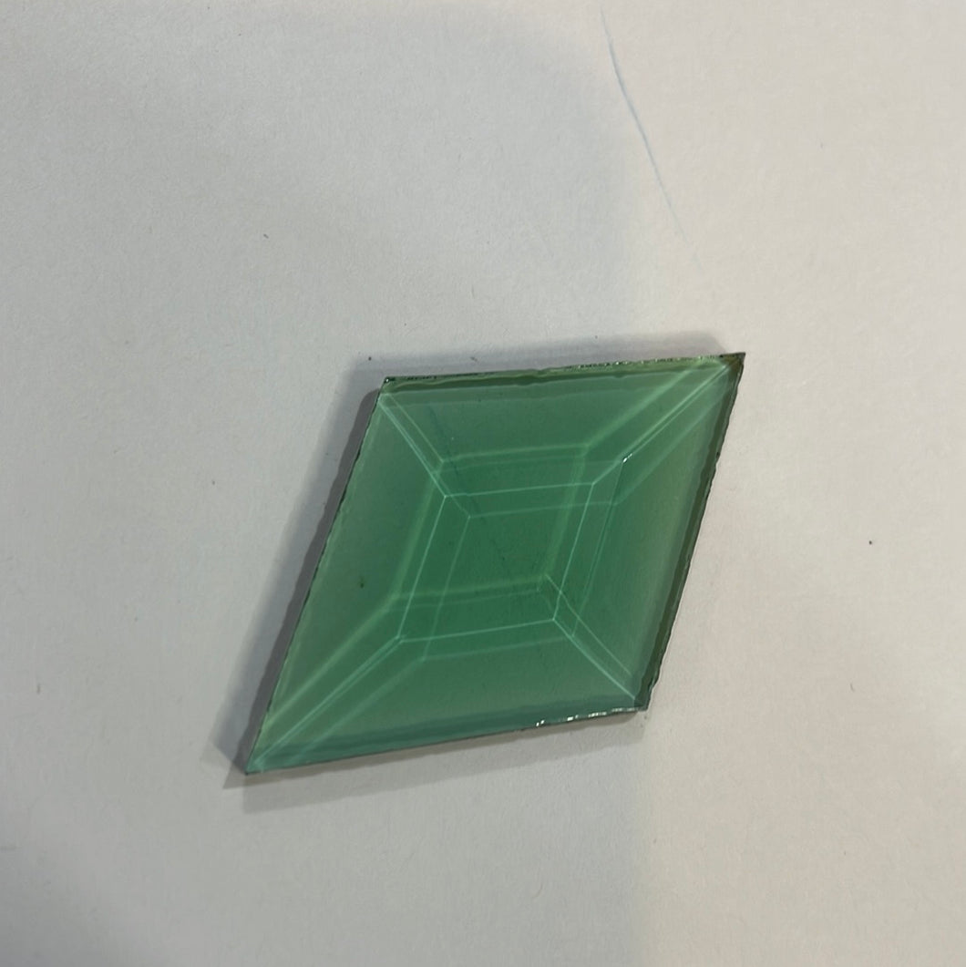 green 1.5 x 2.5 diamond bevel