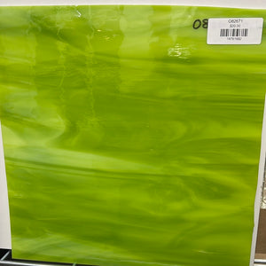 O82671S oceanside lime green/white 96 COE 12 x 16