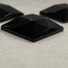 Load image into Gallery viewer, Sale: 25mm square black faceted jewel