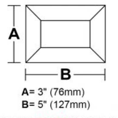3 x 5 rectangle bevel – River House Glass