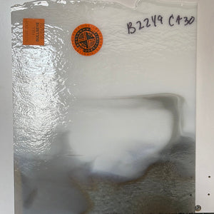 SALE: B2249CA30 bullseye white with gray cascade 90 COE 8.75 x 10