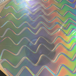 CBS rainbow 2+ twizzle dichroic on 0.040 float glass, quarter sheet