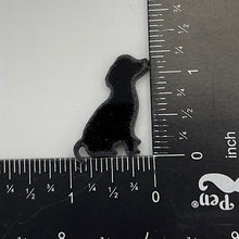 Load image into Gallery viewer, pre-cut sitting puppy, oceanside black 96 COE, 3 sizes available